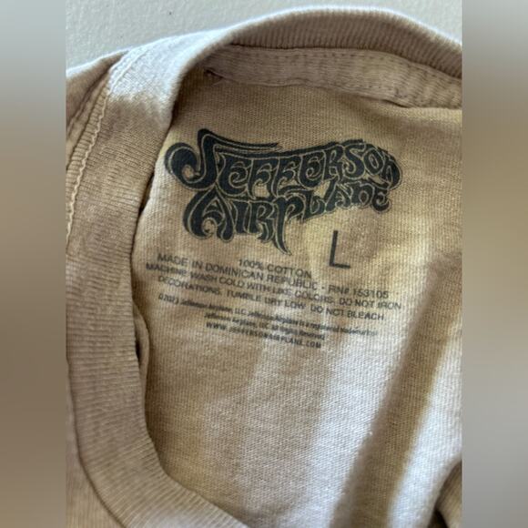 Jefferson Airplane T Shirt Somebody to Love Size L Women's Tan Cotton - Picture 4 of 5